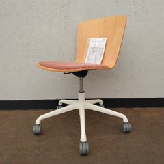 昭和レトロ チトセ 回転チェア 昇降式 デスクチェア チェック柄