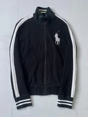 "POLO by Ralph Lauren"ポロ　ラルフローレン　トラックジャケット　ブラック　ホワイト　ビッグポニー　archive アーカイブ　00s ストリート　インポート ドメス　vintage ヴィンテージ　モード　y2k  裏原　裏原宿　90sのサムネイル