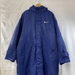 銀タグ 90's Nike ネイビー ベンチコートジャケット Lサイズ - メルカリ