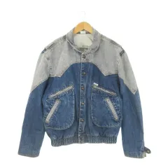 ゲス GUESS MEN Georges Marciano デニムジャケット 上着 L 青 ブルー インディゴ 長袖 切り替えデザイン フラップポケット 10822 /CK7 ■GY18のサムネイル