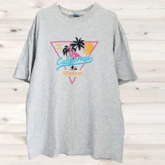 B2310 オーシャンパシフィック ocean pacific Tシャツ 半袖 カットソー(L) グレー プリント文字 綿 Uネック ノーカラーのサムネイル