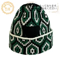 プラダ ニット帽 ビーニー 総柄 トライアングルニットキャップ ニットキャップのサムネイル