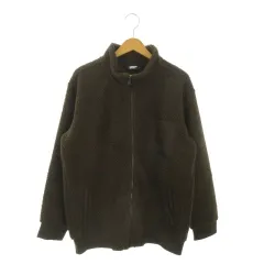 ランズエンド LANDS' END ボアジャケット L 茶 ブラウン スタンドカラー /AO17 ■GY99のサムネイル