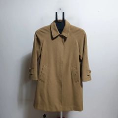 HERNO ヘルノ カシミヤ混 ウール ロングコート ベージュ 馬車柄裏地 