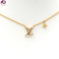 ルイ・ヴィトン ネックレス メタル ストラス LV アイコニック ゴールド
