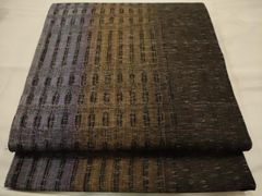 今月のイチ推し☆ 吉野間道 めがね織 袋帯 茶系 美品 - メルカリ
