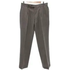バーバリー ロンドン BURBERRY LONDON スラックス パンツ 85 グレンチェック柄 1タック センタプレス フルレングス 裾ダブル仕上げ グレー /KB ■ECC005のサムネイル