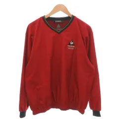 ルコックスポルティフ le coq sportif ブルゾン M 赤 レッド Vネック ロゴ刺繍 長袖 プルオーバー /YF ■ECB005のサムネイル