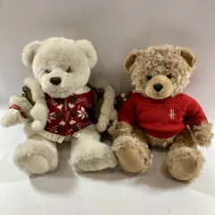 ★ Harrods ハロッズ クリスマスベア イヤーベア テディベア ぬいぐるみ 2点 まとめ商品 2012年 チェスター 2010年 アーチー 座って約30cm 現状品のサムネイル