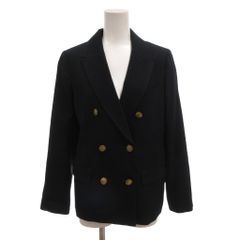 a1542美品J.G.HOOK 紺ブレ金ボタン 碇刻印 ダブル 濃紺 レナウンF