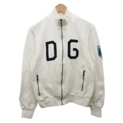 ドルチェ&ガッバーナ ドルガバ DOLCE&GABBANA トラックジャケット ジップアップパーカー スウェット ロゴパッチ イタリア 白 ホワイト 48 ■IBO91のサムネイル