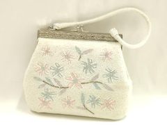 銀座「白牡丹」 総ビーズ刺繍ハンドバッグ 七五三 アンティーク - メルカリ