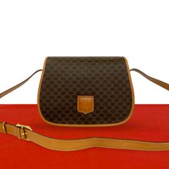 極 美品 FENDI フェンディ ズッカ FF 柄 キャンバス レザー 本革