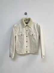 リーバイス アイボリー デニム ジャケット (ボアファー カラ)のサムネイル