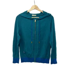PaulSmith(ポールスミス) パーカー サイズM レディース美品  - ブルーグリーン×ネイビー 長袖/ニット/ジップアップのサムネイル