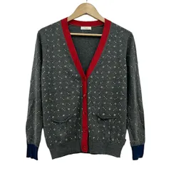 PaulSmith(ポールスミス) カーディガン サイズM レディース美品  - ダークグレー×アイボリー×レッド 長袖のサムネイル