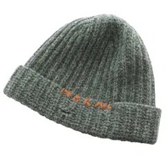 マルニ MARNI 24AW ロゴ刺繍 ビーニー ニットキャップ 帽子 ウール グレー /SS ■OS ■SHのサムネイル