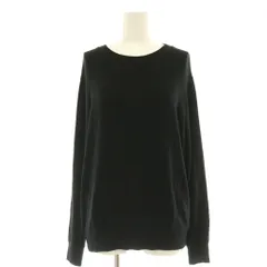 スリードッツ three dots ブラッシュド シンプルクルーネックニット セーター S ブラック /ES ■OSのサムネイル