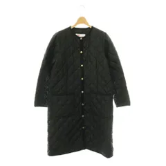 トラディショナルウェザーウェア Traditional Weatherwear キルティングノーカラーロングコート アウター 36 黒 ブラック L202APQCO0098A /NR ■OSのサムネイル