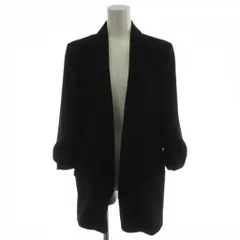 ザラウーマン ZARA WOMAN ジャケット 上着 EUR S 黒 ブラック 無地 ショールカラー 七分袖 /GGのサムネイル