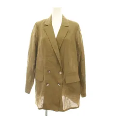 ラウンジドレス ガリャルダガランテ Loungedress GALLARDAGALANTE 23SS リネン テーラードジャケット F カーキ ブラウン ダブルブレスト 長袖 LDZ1031407A002 /YMのサムネイル