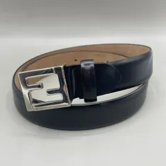 極美品　フェンディ　ベルト　FF バックル　銀金具　レザー　黒のサムネイル