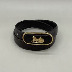 미품 셀린느 여성 벨트 마차 쇠장식 가죽 차 vintage