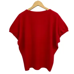 HERMES(エルメス) 半袖セーター サイズ38 M レディース美品  - レッド カシミヤのサムネイル