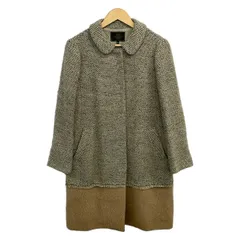 TOCCA(トッカ) コート サイズ0 XS レディース美品  - ベージュ×ライトブラウン×マルチ 長袖/ツイード/ラメ/ビーズ/フリル/冬のサムネイル