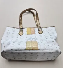 (送料無料※メルカリshop取引では対象外)MCM トートバッグ 白 ジェントル ブラウン コンビのサムネイル