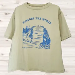 B2322 ノーザントラック NORTHERNTRUCK Tシャツ 半袖 カットソー(M) 黄 プリント文字 綿 Uネック ノーカラーのサムネイル