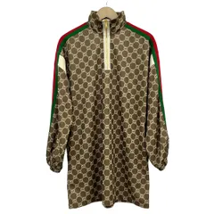 GUCCI(グッチ) ワンピース サイズS レディース美品  - 678689 XJD1G カーキ×アイボリー×マルチ 長袖/ひざ丈/GG柄/シェリー(ウェブ)のサムネイル