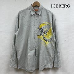 ICEBERG バットマン 総柄シャツ ネイビー L 90s アーカイブ 希少