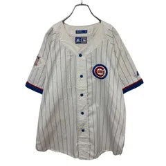 【STARTER】 Chicago Cubs Baseball Jersey MLB シカゴカブス ベースボールシャツ 半袖 ストライプ S-6897のサムネイル