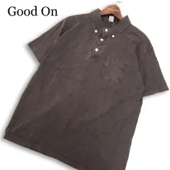 Good On グッドオン 春夏 USA生地 ヘビーウェイト★ 半袖 ウォッシュ加工 ボタンダウン ポロシャツ 日本製 Sz.L メンズのサムネイル