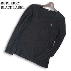 BURBERRY BLACK LABEL 長袖Tシャツ ボーダー 2 紺 - メルカリ