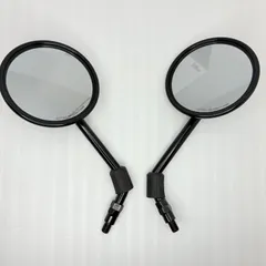 【中古品】DAYTONA デイトナ ハイビジミラー ROUND ブラック 左右セット バイクミラー M10 錆あり 🥚  B-4のサムネイル