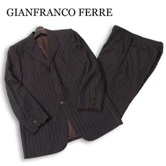 イタリア製★ GIANFRANCO FERRE ジャンフランコフェレ 通年★ ストライプ セットアップ スーツ 大きいサイズ Sz.50 メンズのサムネイル