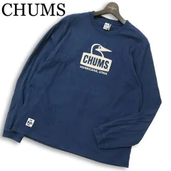 CHUMS チャムス★ 【Booby Face L/S T-Shirt ブービー フェイス Tシャツ】 長袖 ロゴプリント Sz.L メンズ 紺 インディゴのサムネイル