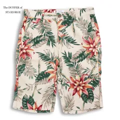 The DUFFER of ST.GEORGE ダファー オブ セントジョージ 春夏★ リネン 総柄 アロハ柄 ショート パンツ 日本製 Sz.M メンズのサムネイル