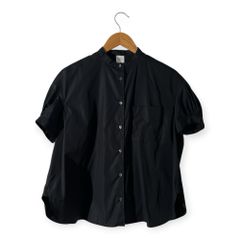 未使用 美品】ASPESI ブラック フレンチスリーブ シャツ ブラウス 