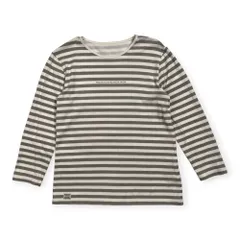 Mademoiselle NON NON マドモアゼルノンノン ボーダー 長袖Tシャツ カットソー サイズ 38 M /ホワイト×グレー/レディース/パパスのサムネイル