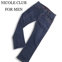 NICOLE CLUB FOR MEN ニコルクラブ フォーメン 通年★ バイカー ウォッシュ加工 デニム パンツ ジーンズ Sz.L位 メンズのサムネイル
