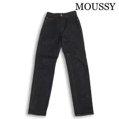 MOUSSY マウジー 【PLAIN JEANS STRAIGHT】 ストレッチ プレーン デニム パンツ 日本製 ジーンズ Sz.26 レディース