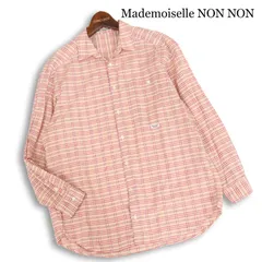 Mademoiselle NON NON マドモアゼルノンノン 通年★ 長袖 チェック柄 シャツ ブラウス Sz.F レディースのサムネイル