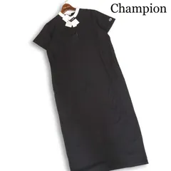 【新品】 Champion × Sunny Label チャンピオン アーバンリサーチ別注★半袖 マキシ丈 ポロ ワンピース Sz.F レディース 黒のサムネイル