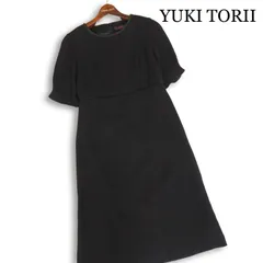 YUKI TORII ユキトリイ 昭和ドレス 春夏★ 半袖 フォーマル ワンピース Sz.9 レディース 黒 冠婚葬祭 セレモニーのサムネイル