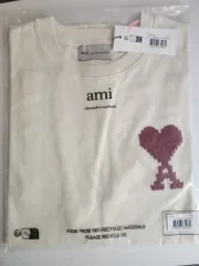 アミアレクサンドルマティウシ ハート ロゴ 半袖 Tシャツ アイボリーのサムネイル