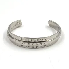 Maison Margiela MM6 ミニマル カフ メタル シルバー ブレスレットのサムネイル