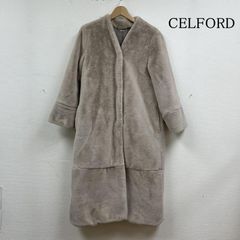 CELFORD セルフォード ノーカラー ファーコート ジャケット - メルカリ